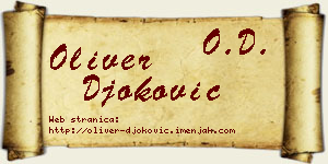 Oliver Đoković vizit kartica